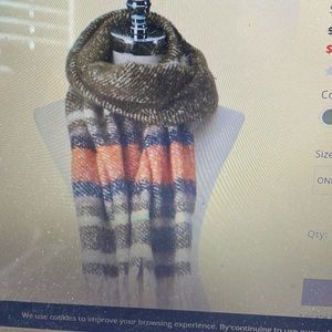 Cato multi, stripe fringe scarf